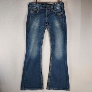Silver Jeans Eden Flare Mid Rise Bootcut Denim Jeans Women’s 28x31 Medium Wash
